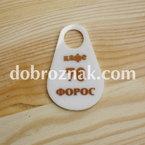 Шильд із акрилу, зображення - аплікація із плівки.